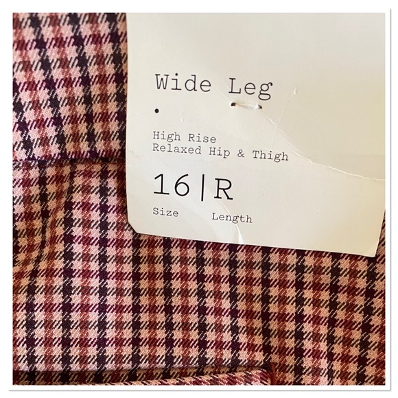 Women’s High Rise Relaxed Fit Full Length Baggy Wide Leg Trousers a new day NWT - Picture 4 of 4